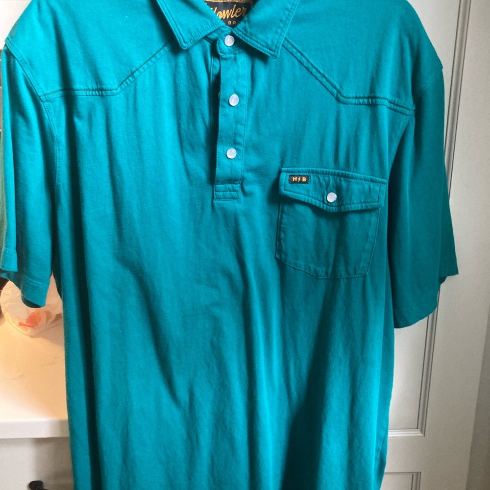 Howler Brothers Teal Ranchero Polo